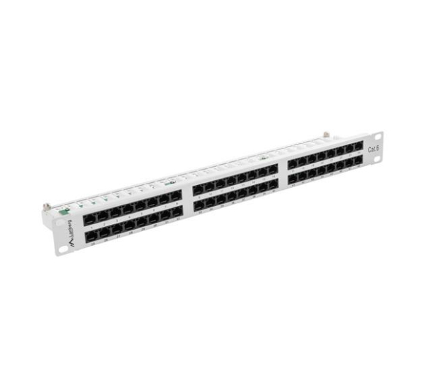 LANBERG Patch Panel 48 Port 1U Kat.6 szary PPU6-1048-S - 457384 - zdjęcie 2
